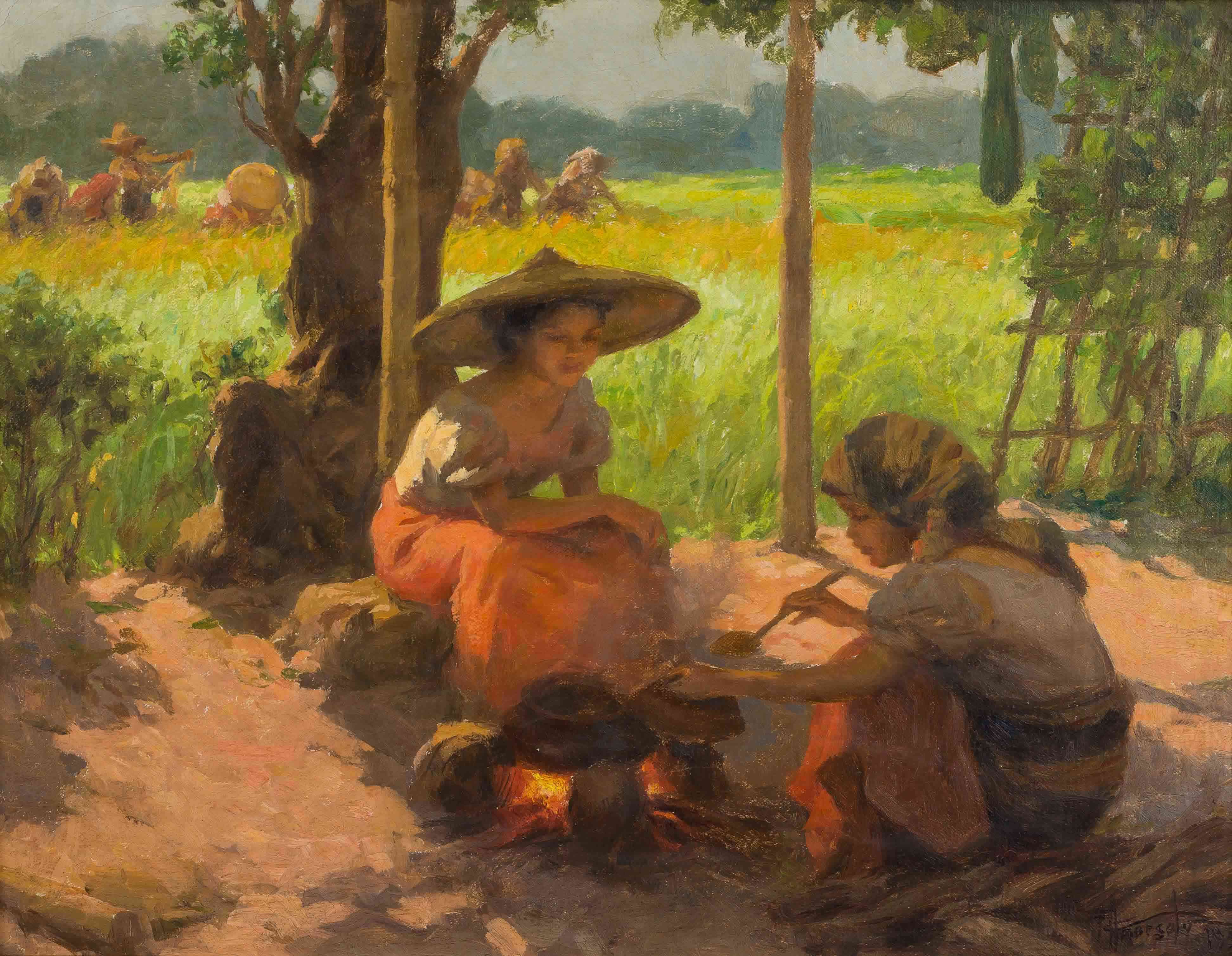 Fernando Amorsolo (18921972) Untitled (Women Cooking)