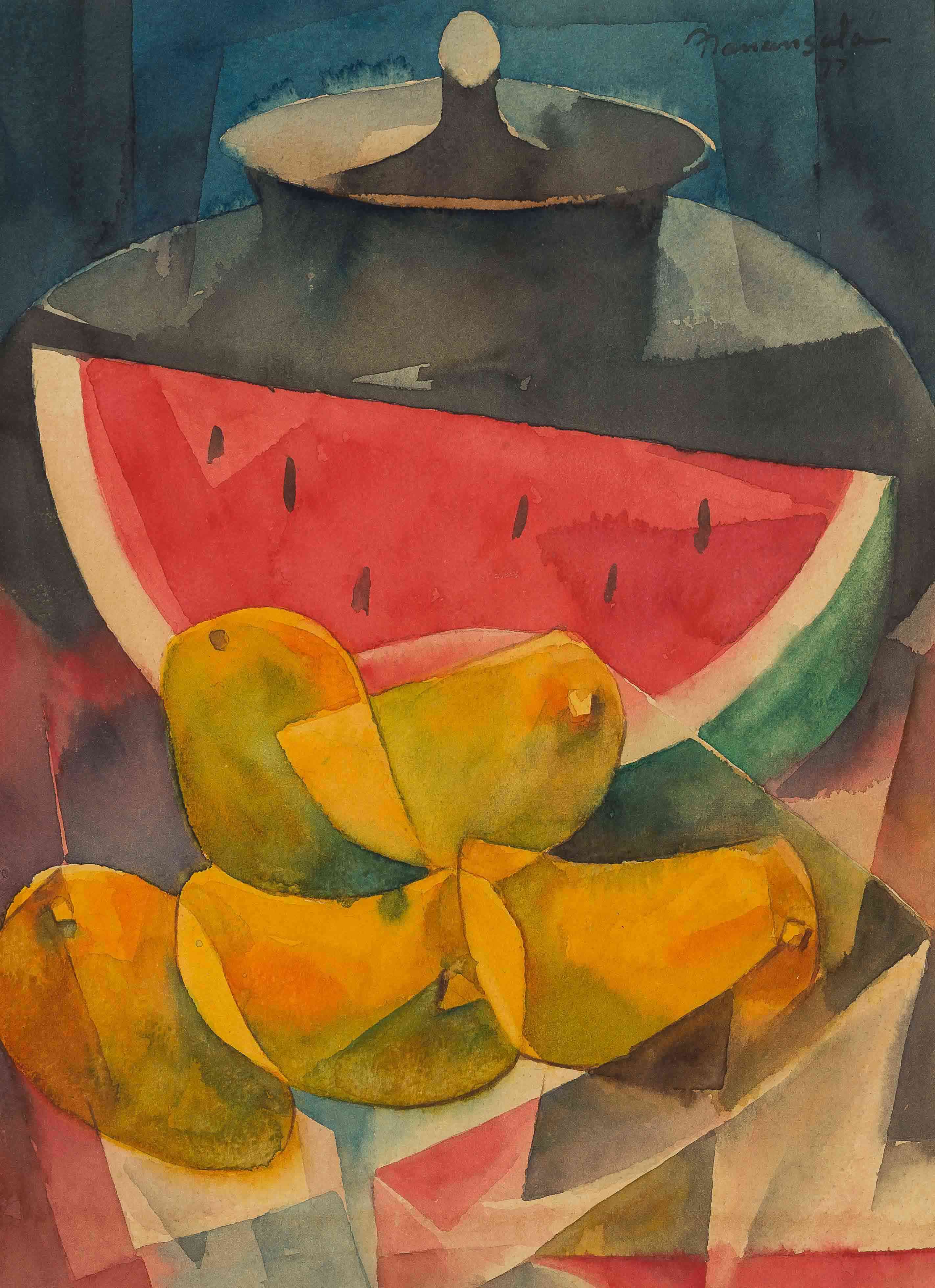 Vicente Manansala (19101981) Still Life with Watermelon