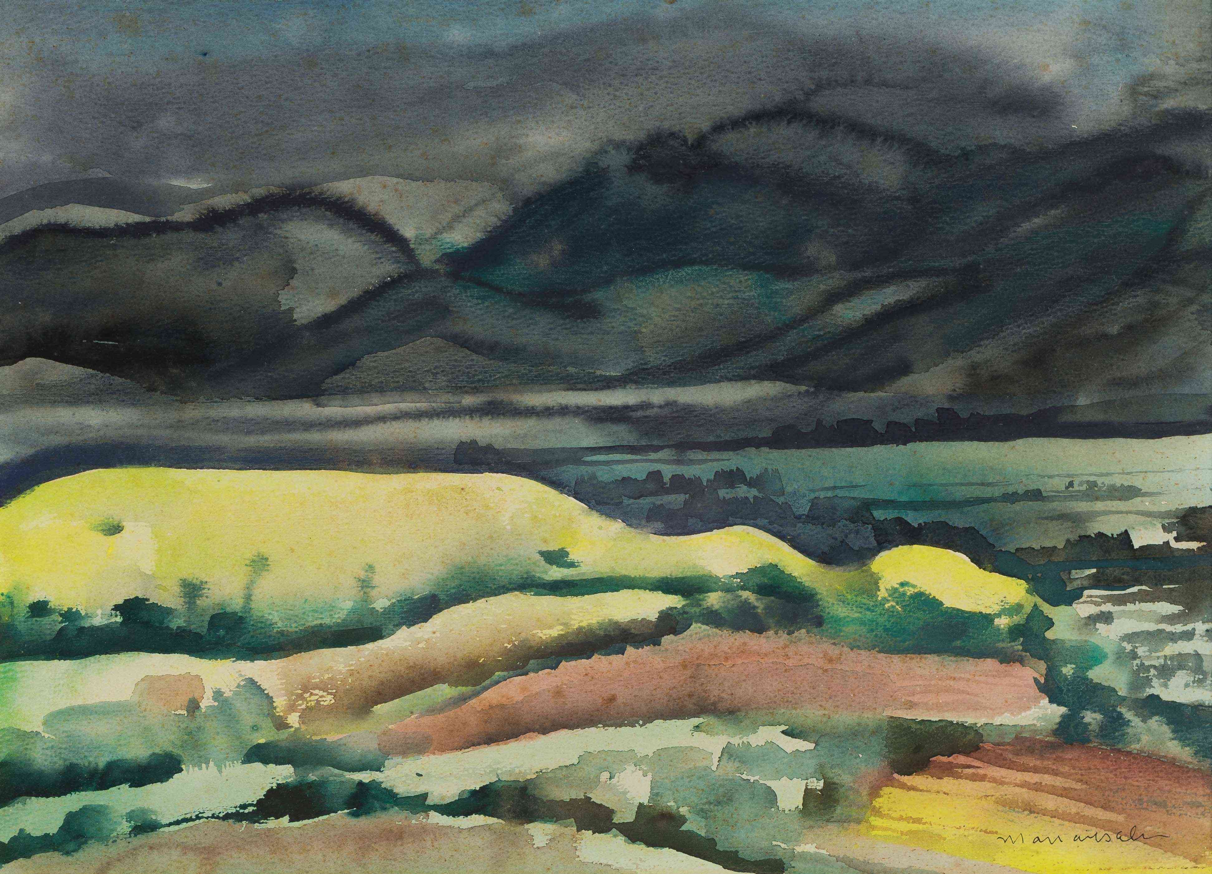 Vicente Manansala (19101981) Untitled (Landscape)