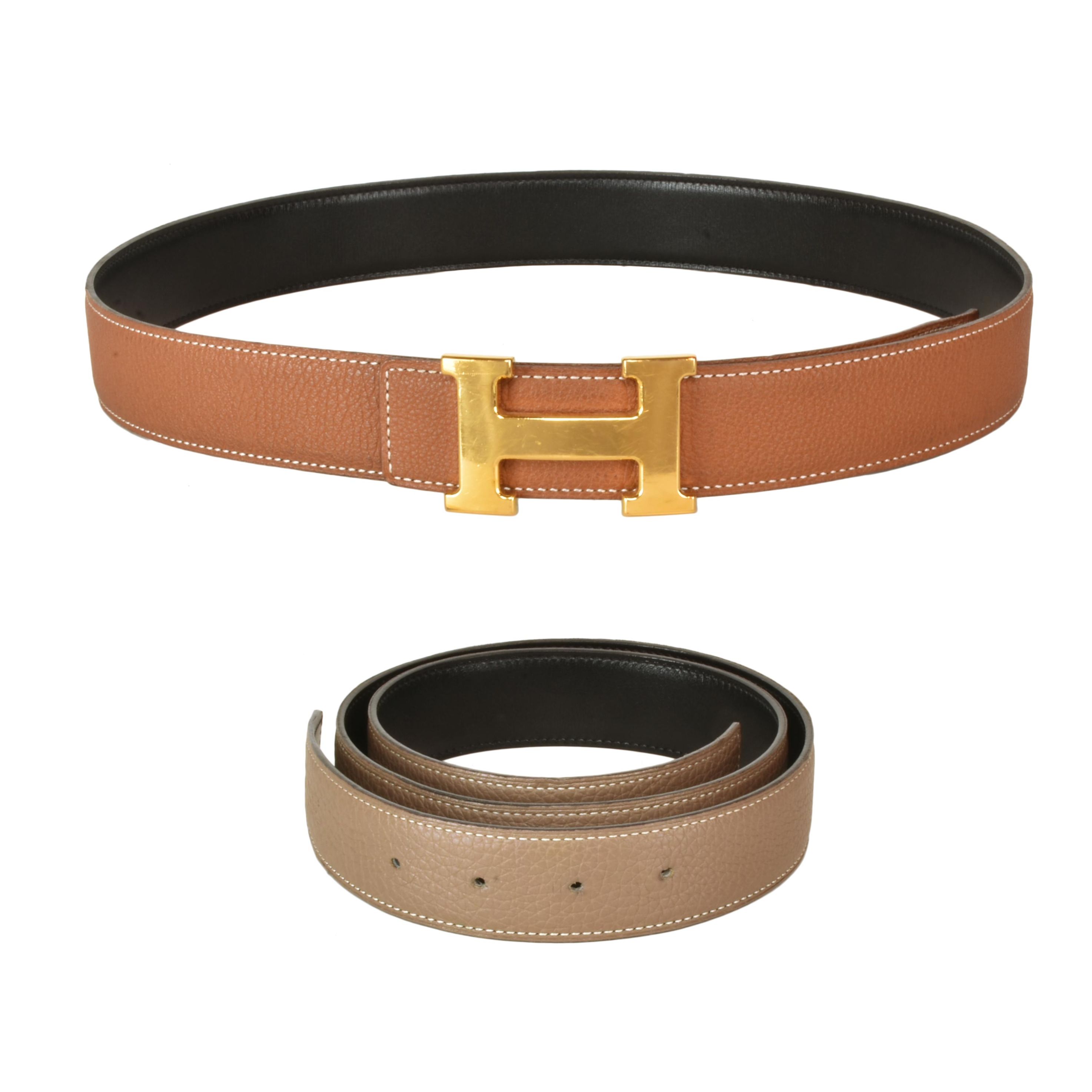Hermès A reversible belt with extra strap